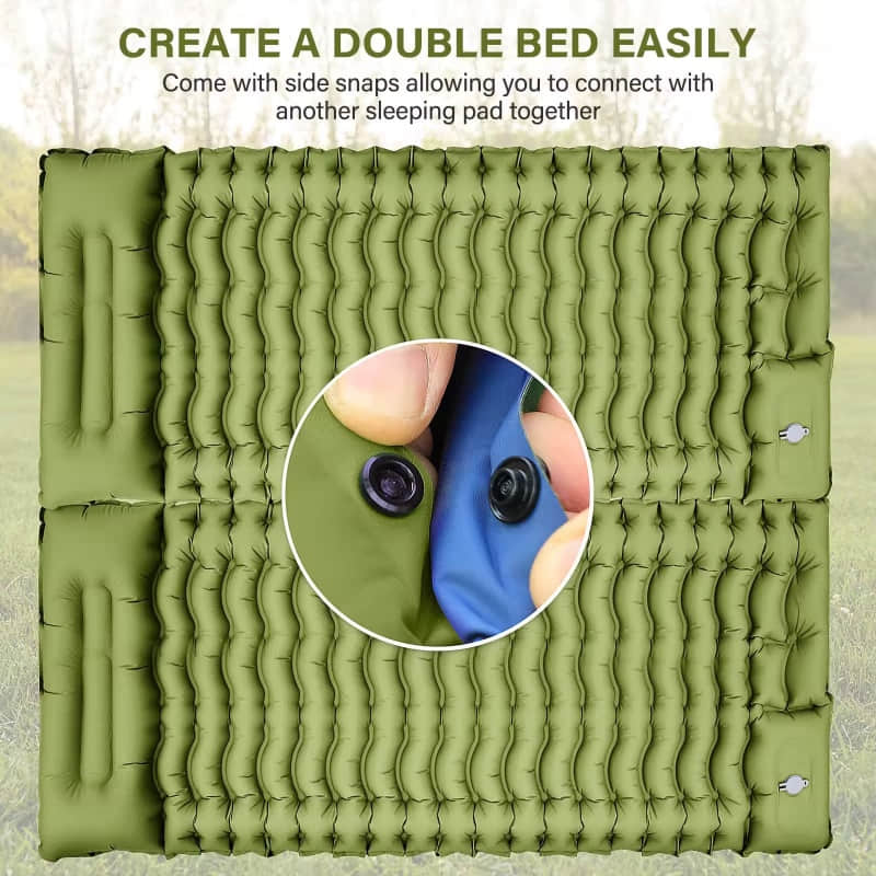 Built-in Foot Pump Inflatable Camping Sleeping Air Mattress