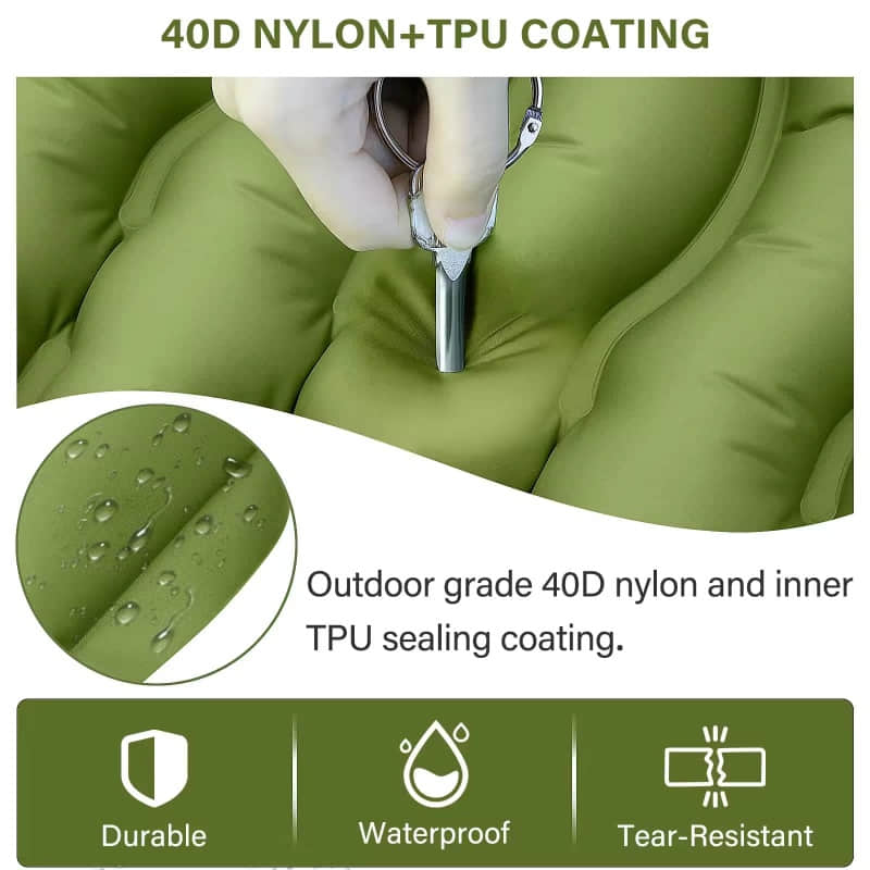 Built-in Foot Pump Inflatable Camping Sleeping Air Mattress
