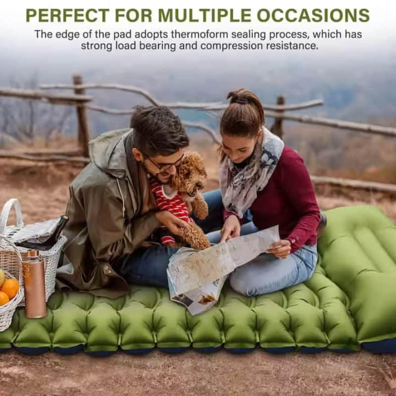 Built-in Foot Pump Inflatable Camping Sleeping Air Mattress Built-in Foot Pump Inflatable Camping Sleeping Air Mattress