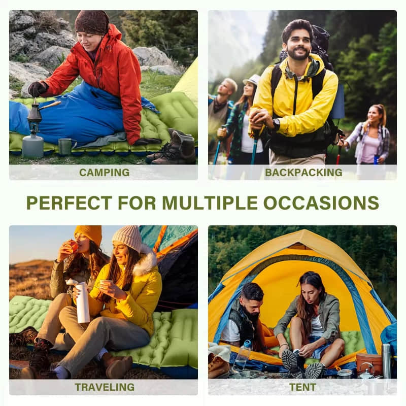 Built-in Foot Pump Inflatable Camping Sleeping Air Mattress Built-in Foot Pump Inflatable Camping Sleeping Air Mattress