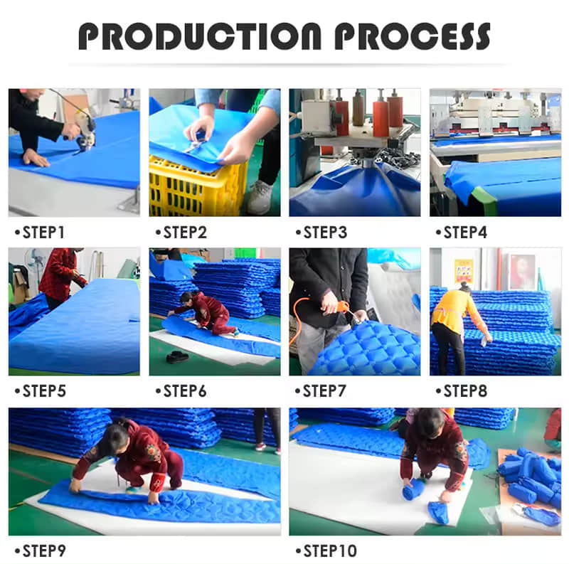 Built-in Foot Pump Inflatable Camping Sleeping Air Mattress Built-in Foot Pump Inflatable Camping Sleeping Air Mattress