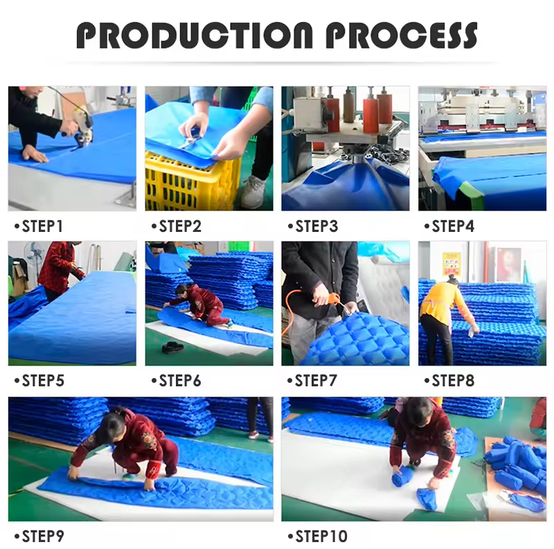 Built-in Foot Pump Inflatable Camping Sleeping Air Mattress Built-in Foot Pump Inflatable Camping Sleeping Air Mattress