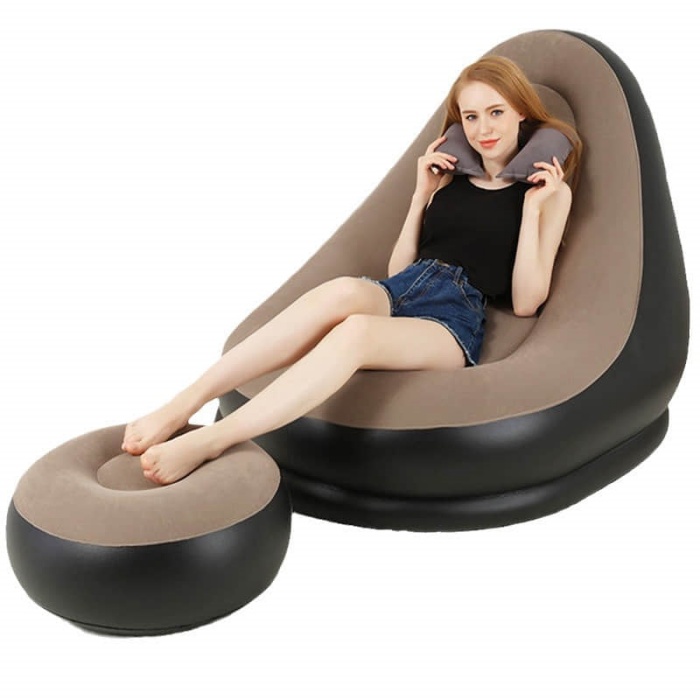  Inflatable Sofa Chair with Foot Stool
