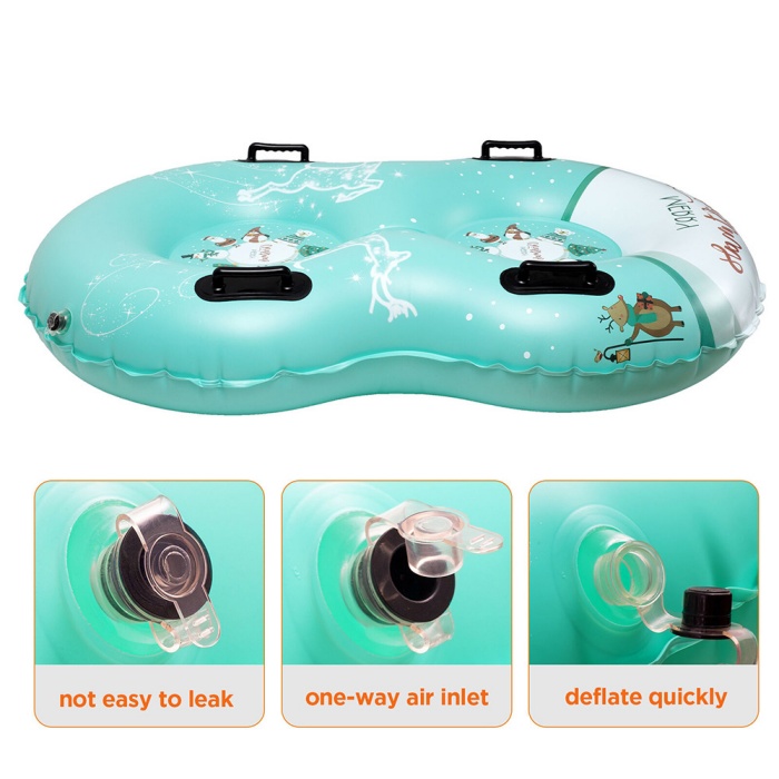 Heavy Duty 2 Person Winter Snow Tube Sled