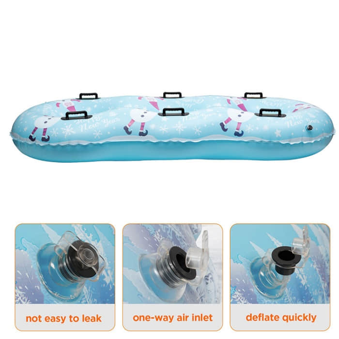 Heavy Duty 3 Person Winter Snow Tube Sled
