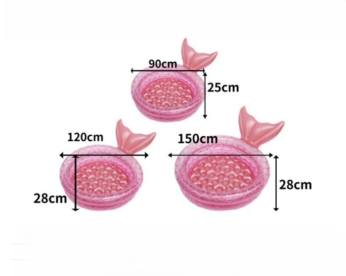 Mermaid Round Inflatable Swimming Pool for Kids
