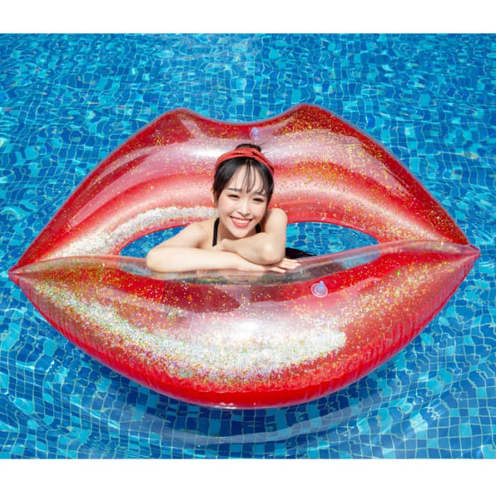 Red Lip Inflatable Pool Float
