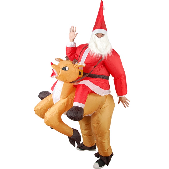 Elk Santa Claus Inflatable Costume