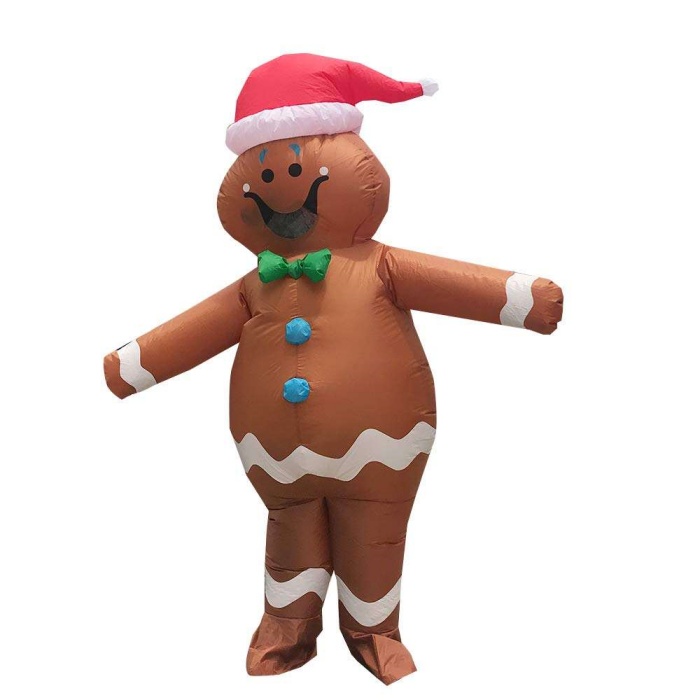 Inflatable gingerbreadman costume
