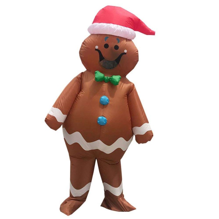 Inflatable gingerbreadman costume